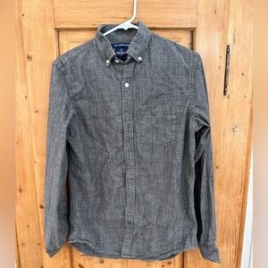 🎉Men’s Old Navy Shirt Button-Up, Long Sleeve, Size Small, Chambray Gray